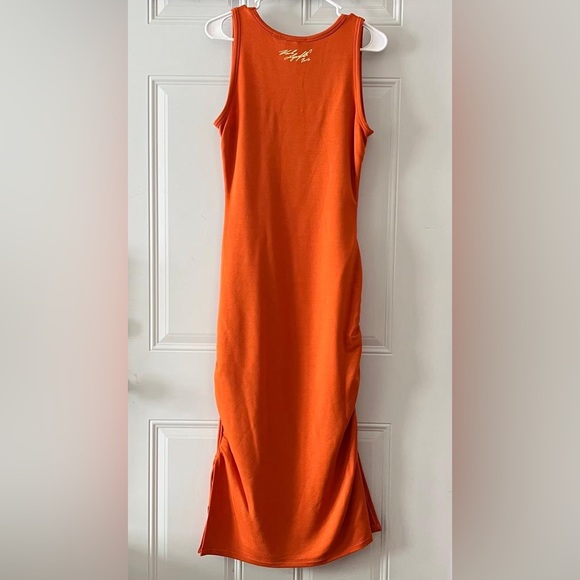 NWT Karl Lagerfeld Sleeveless Figure-Flattering  Ruched-Side Midi Dress SMALL - Picture 4 of 10